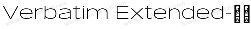Verbatim Extended字体转换